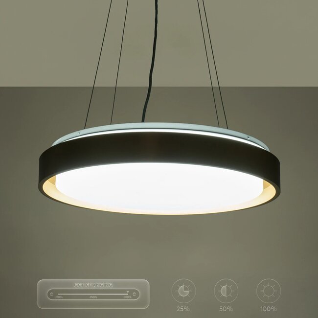 kelvo® BARCHETTA KLV-101-0268 Κρεμαστό Φωτιστικό Οροφής LED 72W 7200lm 120° AC 220-240V IP20 Ρυθμιζόμενο Λευκό CCT με Χειριστήριο από 2700K έως 6000K Dimmable - Lumileds SMD Chip - Σαμπανιζέ Χρυσό Ματ - Μ48 x Π48 x Υ8.2cm - 3 Χρόνια Εγγύηση - 18