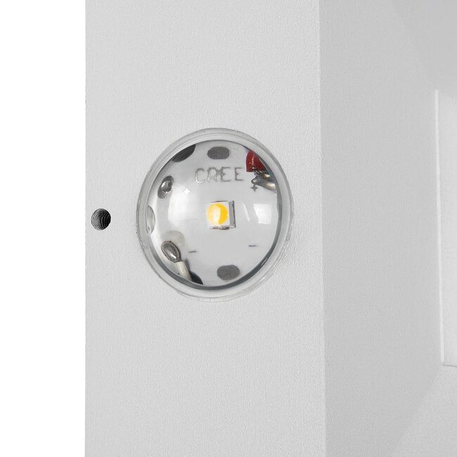 kelvo® ARKOS KLV-101-0112 Μοντέρνο Φωτιστικό Τοίχου - Απλίκα LED 8W 840lm 15° AC 220-240V Αδιάβροχο IP65 Θερμό Λευκό 2700K - Lumileds COB Chip & TÜV SÜD Driver - Λευκό Ματ - Μ14 x Π5.5 x Υ14cm - 5 Χρόνια Εγγύηση - 8