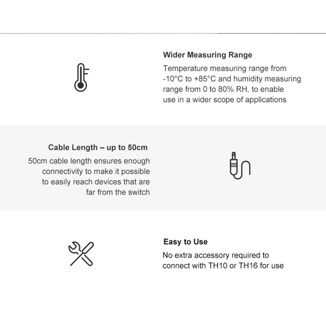 80036 SONOFF Si7021-R2 - Smart Temperature & Humidity TH Sensor for TH10 & TH16 Models  - 9