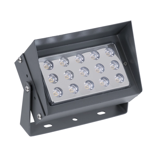  FLOODKAMY 90371 Προβολέας Σποτ Wall Washer με Αντιθαμβωτική Γρίλια LED 30W 3150lm 5° DC 24V Αδιάβροχο IP65 Ultra Θερμό Λευκό 2200K Dimmable - Bridgelux SMD Chip - Γκρι Ανθρακί - Μ19.5 x Π10.7 x Υ9.5cm - 3 Χρόνια Εγγύηση