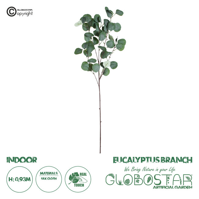 Artificial Garden EUCALYPTUS BRANCH 20258 Τεχνητό Διακοσμητικό Κλαδί Ευκάλυπτου Π27 x Υ93cm