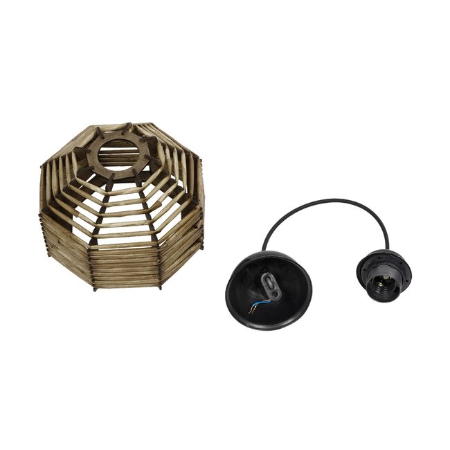 JUTTO 205-0040 Boho Κρεμαστό Φωτιστικό Οροφής με Ντουί 1 x E27 AC 220-240V IP20 - Μπεζ - M20 x Π20 x Υ18cm - 11