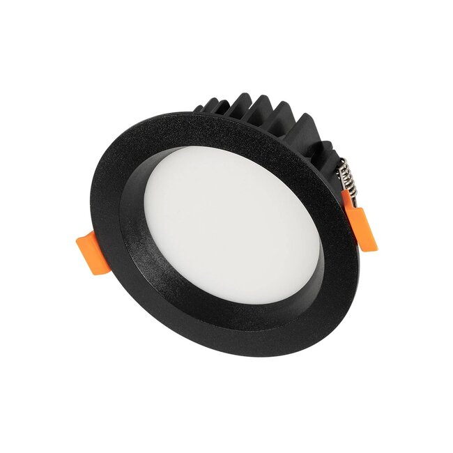 WATERA 60897 Χωνευτό Downlight Σποτ Panel LED 12W 1500lm 120° AC 220-240V Αδιάβροχο IP54 Ρυθμιζόμενο Λευκό CCT με Διακόπτη στο Σώμα 2700K/4500K/6000K Dimmable - Lumileds SMD Chip & TÜV SÜD Driver - Μαύρο Ματ - Μ10.8 x Π10.8 x Υ3.2cm / Q9cm - 3 Χρόνια Εγγύηση