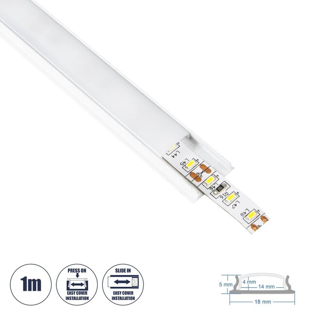 ALP-LINEAR CURBARIO 70863-1M Επιφανειακό Εύκαμπτο Προφίλ Αλουμινίου με Λευκό Γαλακτερό Πατητό Κάλυμμα για Ταινίες LED IP20 - Λευκό - Μ100 x Π1.7 x Υ0.5cm ALP-LINEAR CURBARIO 70863-1M Επιφανειακό Εύκαμπτο Προφίλ Αλουμινίου με Λευκό Γαλακτερό Πατητό Κάλυμμα για Ταινίες LED IP20 - Λευκό - Μ100 x Π1.7 x Υ0.5cm