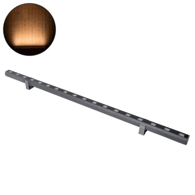WASHERPANDA 90578 Μπάρα Φωτισμού Wall Washer LED 18W 1890lm 15° DC 24V Αδιάβροχο IP67 Ultra Θερμό Λευκό 2200K Dimmable - Bridgelux SMD Chip - Γκρι Ανθρακί - Μ100 x Π4 x Υ3.5cm - 3 Χρόνια Εγγύηση - 11