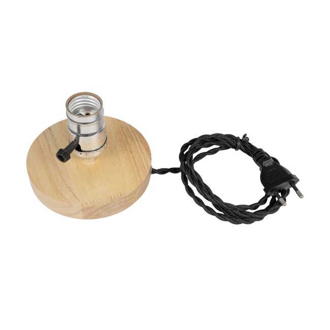 NOX 77703 Μοντέρνο Επιτραπέζιο Φωτιστικό Πορτατίφ με Ντουί 1 x E27 AC 220-240V IP20 - Μπεζ & Ασημί - Μ12 x Π12 x Υ9cm - 7