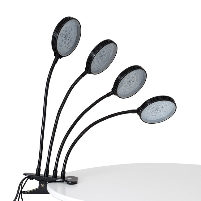 79654 Grow Light Full Spectrum LED Φωτιστικό Ανάπτυξης Φυτών Γλάστρας με 4 Κινούμενες Κεφαλές & Βάση Clip SMD 2835 20W 160° DC 5V IP20 με Dimmer & Timer Εσωτερικού Χώρου για Κάλυψη Επιφάνειας 1m x 1m Πλήρους Φάσματος Φωτισμού - 4