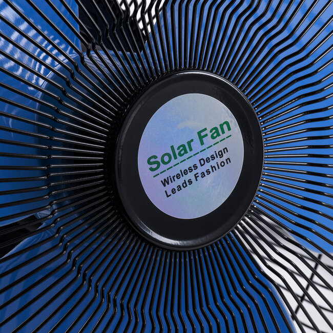 SOLARO-FAN 85351 Solar Fan Αυτόνομος Ηλιακός Επιδαπέδιος Ανεμιστήρας 25W 2 Λειτουργιών Ρεύματος με AC 220-240V ή με Φωτοβολταϊκό Panel 9V 12W & Επαναφορτιζόμενη Μπαταρία Li-ion 7.4V 4400mAh - 12 Ταχύτητες - Ενσωματωμένο USB 2.0 Charger Συσκευών - IP20 - Μ42 x Π20 x Υ35cm - Μαύρο & Μπλε -  - 6