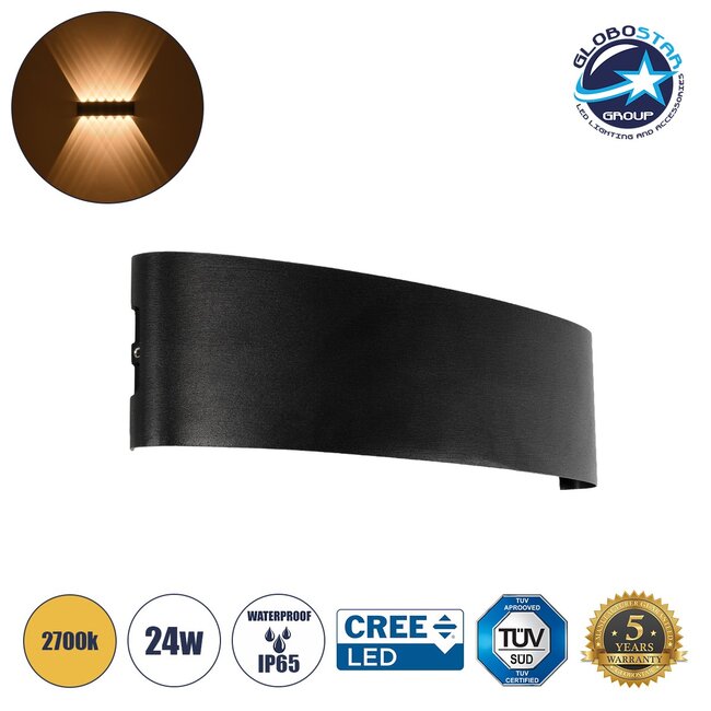 SIXOAD 60678 Μοντέρνο Φωτιστικό Τοίχου - Απλίκα LED 24W 3000lm 30° AC 220-240V Αδιάβροχο IP65 Θερμό Λευκό 2700K - CREE XPE Chip & TÜV SÜD Driver - Μαύρο Ματ - Μ32 x Π5.5 x Υ8cm - 5 Χρόνια Εγγύηση SIXOAD 60678 Μοντέρνο Φωτιστικό Τοίχου - Απλίκα LED 24W 3000lm 30° AC 220-240V Αδιάβροχο IP65 Θερμό Λευκό 2700K - CREE XPE Chip & TÜV SÜD Driver - Μαύρο Ματ - Μ32 x Π5.5 x Υ8cm - 5 Χρόνια Εγγύηση