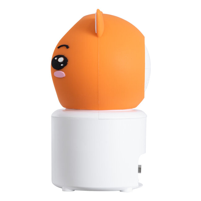 86081 Επιτραπέζια Κάμερα WiFi HD 1080P 350° Διπλή Κατέυθυνση Ομιλίας & Ανιχνευτή Κίνησης - Απομακρυσμένος Έλεγχος Body Auto Tracking IP20 - Πορτοκαλί Λευκό - Φ8 x Υ13cm - 4