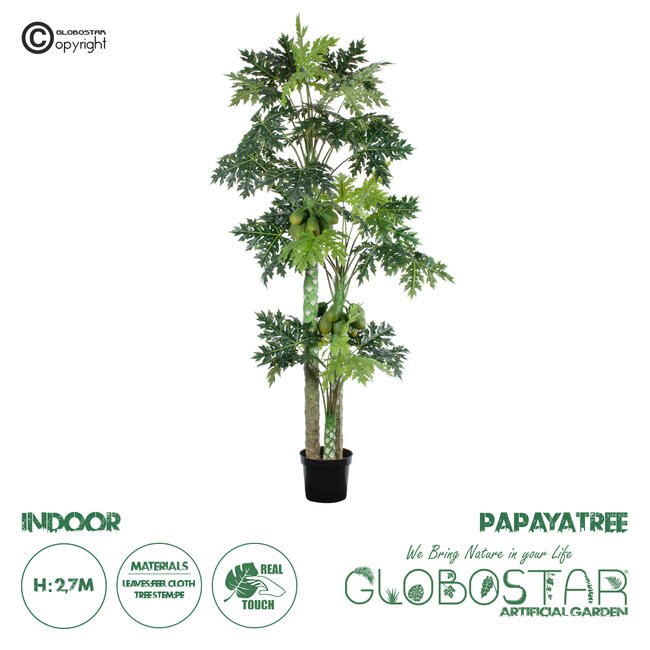 Artificial Garden PAPAYA TREE 20383 Τεχνητό Διακοσμητικό Φυτό  Παπάγια Υ270cm