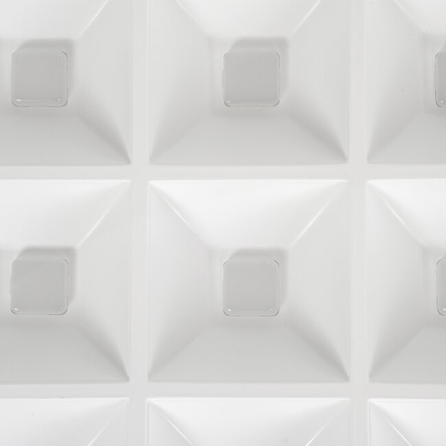 ZEUS 60968 Χωνευτό LED Panel 60x60cm 48W 7440lm 120° CRI≥86Ra UGR<19 Anti-Glare Shield Diffuser AC 220-240V IP44 Μ60 x Π60 x Υ3.3cm - Ψυχρό Λευκό 6000K - 12