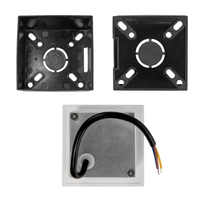 kelvo® STEPART KLV-101-0079 Μοντέρνο Χωνευτό Φωτιστικό Σκαλοπατιού - Διαδρόμου LED 3W 375lm 45° AC 220-240V Αδιάβροχο IP65 Θερμό Λευκό 2700K - Lumileds SMD Chip & TÜV SÜD Driver - Λευκό Ματ - Μ8.5 x Π5 x Υ8.5cm / Q6.72 x 6.72cm - 5 Χρόνια Εγγύηση - 8