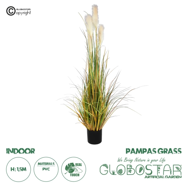 Artificial Garden PAMPAS GRASS 20108 Τεχνητό Διακοσμητικό Φυτό Γρασίδι της Πάμπας Υ150cm