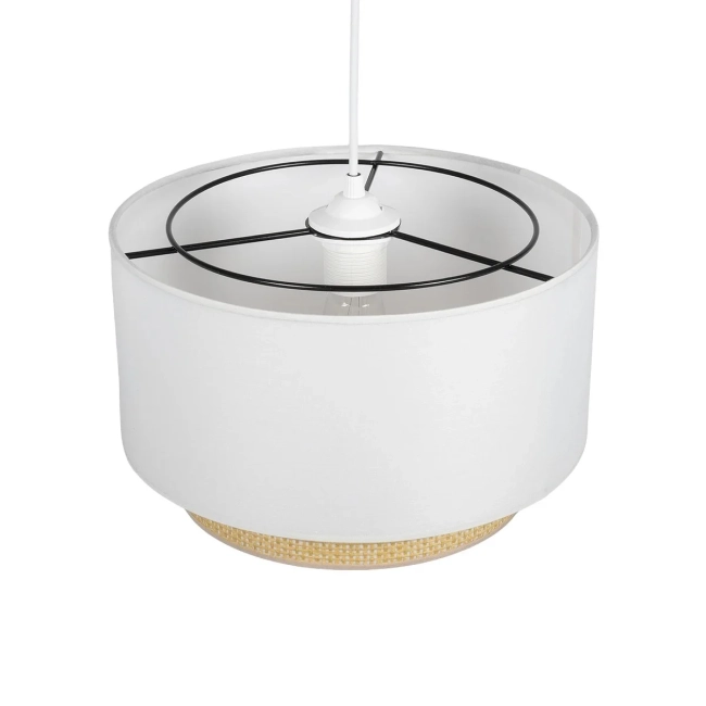  BASIL 204-0197 Μοντέρνο Κρεμαστό Φωτιστικό Οροφής με Ντουί 1 x E27 AC 220-240V IP20 - Μπεζ & Χρυσό - Μ30 x Π30 x Υ20cm - 10