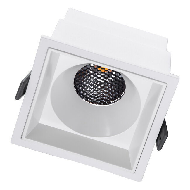 PLUTO-B 60279 Χωνευτό LED Spot Downlight TrimLess Μ10.4xΠ10.4cm 15W 1875lm 38° AC 220-240V IP20 Μ10.4 x Π10.4 x Υ6.5cm - Τετράγωνο - Λευκό & Anti-Glare HoneyComb - Θερμό Λευκό 2700K - Bridgelux COB - 5 Years Warranty - 3