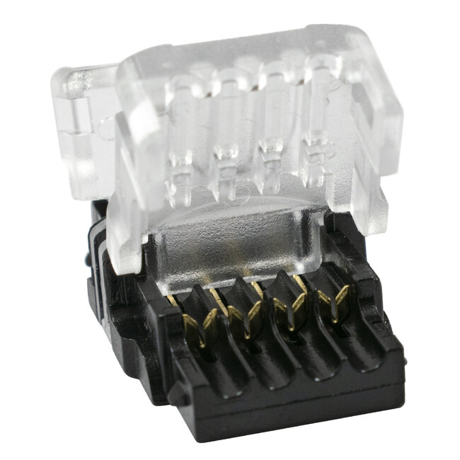 70724 Αδιάβροχος Ταχυσύνδεσμος Ένωσης IP65 - Strip To Cable Connector για Ένωση 1 x RGB Αδιάβροχης Ταινίας LED Πλάτους 10mm με 1 x Καλώδιο Τροφοδοσίας - 4