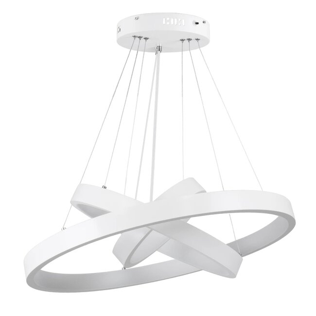 kelvo® NEMESIS KLV-101-0218-V2 Κρεμαστό Φωτιστικό Οροφής LED 100W 10000lm 180° AC 220-240V IP20 Ρυθμιζόμενο Λευκό CCT με Χειριστήριο από 2700K έως 6000K Dimmable - Lumileds SMD Chip - Λευκό Ματ - Μ60 x Π60 x Υ60cm - 3 Χρόνια Εγγύηση