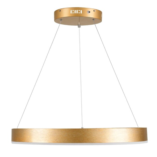 kelvo® VENOM KLV-101-0189 Κρεμαστό Φωτιστικό Οροφής LED 45W 4500lm 120° AC 220-240V IP20 Ρυθμιζόμενο Λευκό CCT με Χειριστήριο από 2700K έως 6000K Dimmable - Lumileds SMD Chip - Χρυσό Πλατίνα - Μ60 x Π60 x Υ6.5cm - 3 Χρόνια Εγγύηση - 4
