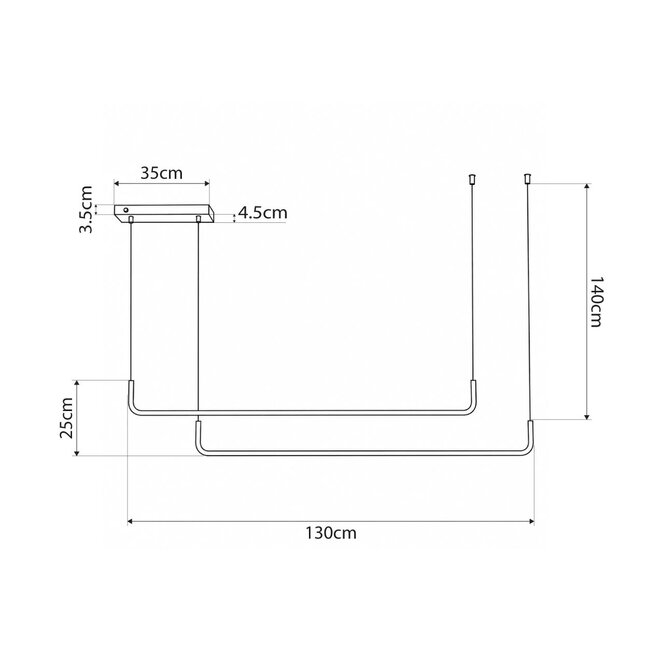 kelvo® LINARIA KLV-101-0260 Κρεμαστό Φωτιστικό Οροφής LED 72W 7200lm 180° AC 220-240V IP20 Ρυθμιζόμενο Λευκό CCT με Χειριστήριο από 2700K έως 6000K Dimmable - Lumileds SMD Chip - Σατινέ Χρυσό Βούρτσας - Μ220 x Π4 x Υ25cm - 3 Χρόνια Εγγύηση - 5