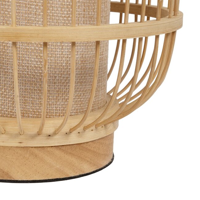 TULUM 02001 Boho Επιτραπέζιο Φωτιστικό Πορτατίφ με Ντουί 1 x E27 AC 220-240V IP20 - Μπεζ - Μ20 x Π20 x Υ32cm - 6