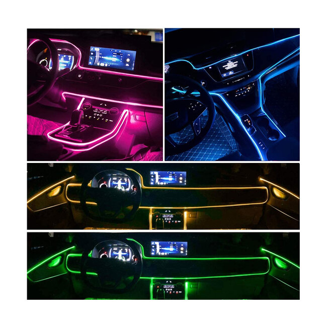 81843 Car Optic Fiber LED Kit Smart Bluetooth - Φωτισμός Κιτ Οπτικής Ίνας Αυτοκινήτου DC 12V 10W με Smart Bluetooth Controller & Εφαρμογή APP Αδιάβροχο IP65 Πολύχρωμο RGB - 4