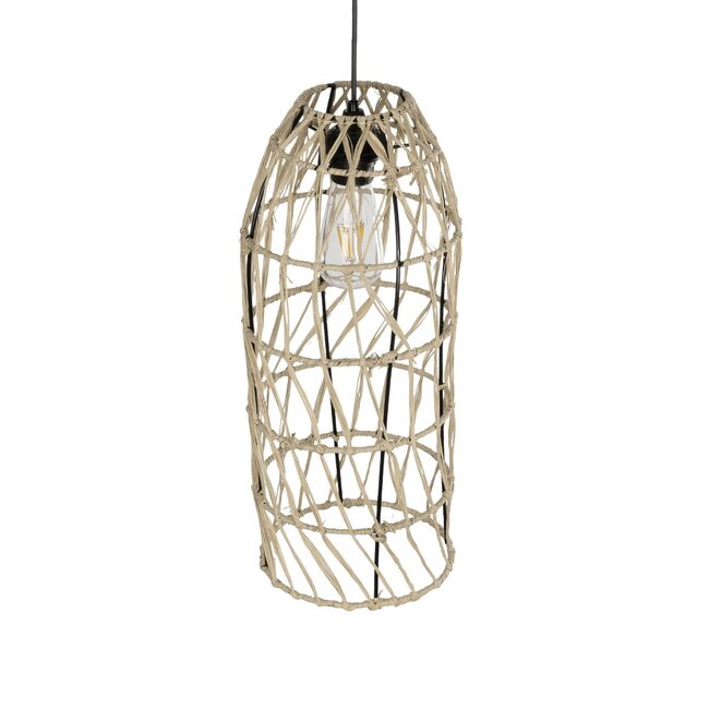NETI 205-0024 Boho Κρεμαστό Φωτιστικό Οροφής με Ντουί 1 x E27 AC 220-240V IP20 - Μπεζ - M20 x Π20 x Υ49cm - 7