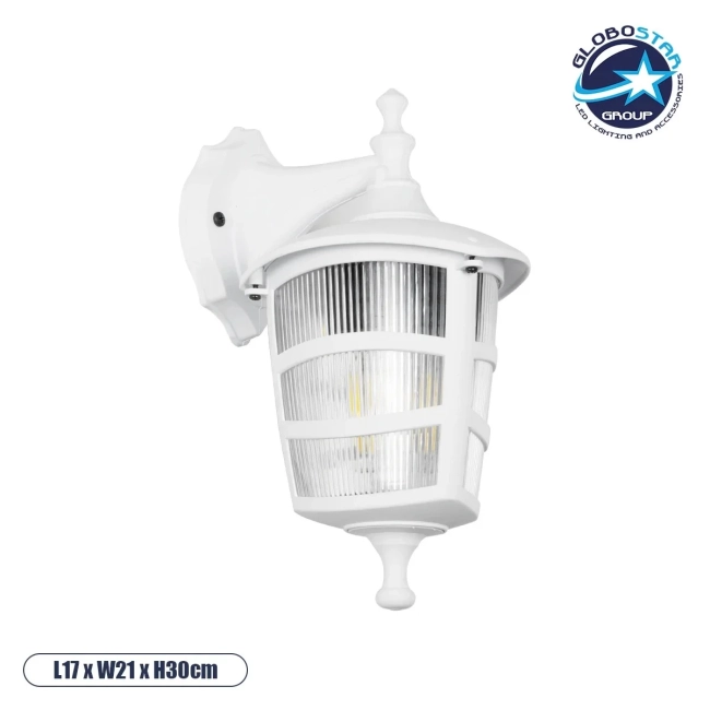 ZARDIN 203-0239 Vintage Φωτιστικό Τοίχου - Απλίκα με Ντουί 1 x E27 AC 220-240V IP44 - Λευκό - Μ17 x Π22 x Υ30cm ZARDIN 203-0239 Vintage Φωτιστικό Τοίχου - Απλίκα με Ντουί 1 x E27 AC 220-240V IP44 - Λευκό - Μ17 x Π22 x Υ30cm