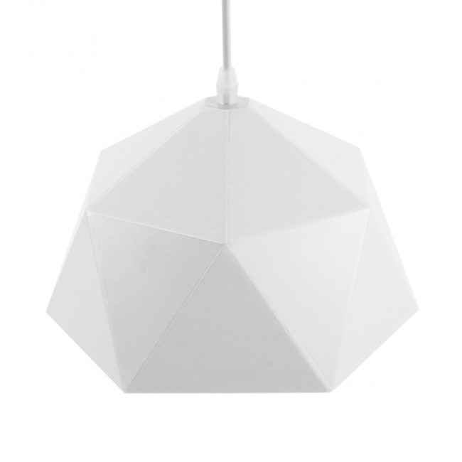 Μοντέρνο Κρεμαστό Φωτιστικό Οροφής Μονόφωτο Λευκό Χρυσό Μεταλλικό Καμπάνα Φ25  DIVINA 01377 - 5