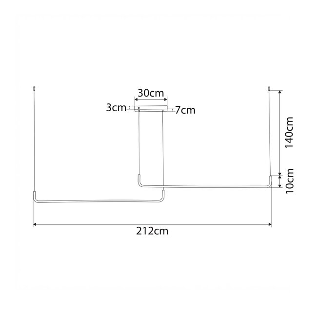 kelvo® LINARIA KLV-101-0260-V2 Κρεμαστό Φωτιστικό Οροφής LED 72W 7200lm 180° AC 220-240V IP20 Ρυθμιζόμενο Λευκό CCT με Χειριστήριο από 2700K έως 6000K Dimmable - Lumileds SMD Chip - Χρυσό Πλατίνα - Μ212 x Π4 x Υ20cm - 3 Χρόνια Εγγύηση - 5