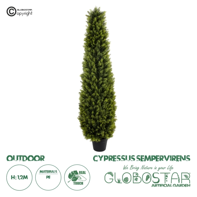 Artificial Garden CYPRESSUS SEMPERVIRENS 20394 Τεχνητό Διακοσμητικό Φυτό Μεσογειακό Κυπαρίσσι Υ120cm