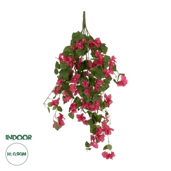 Artificial Garden BOUGAINVILLEA BRANCH 20663 Τεχνητό Κρεμαστό Διακοσμητικό Κλαδί Μπουκανβίλιας Φουξ Μ45 x Π12 x Υ90cm