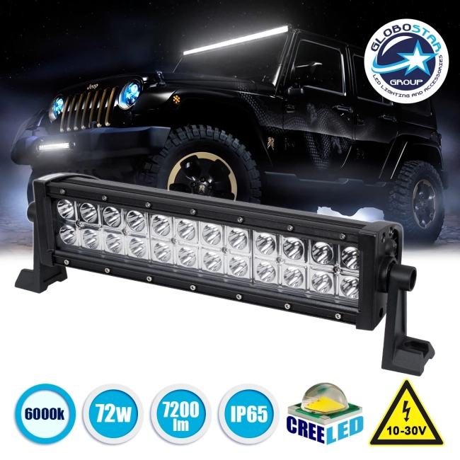 85461 PRO Series Μπάρα Ίσια - Straight για Αυτοκίνητα & Φορτηγά LED CREE XBD 72W 7200lm DC 10-30V Αδιάβροχη IP65 Ψυχρό Λευκό 6000K