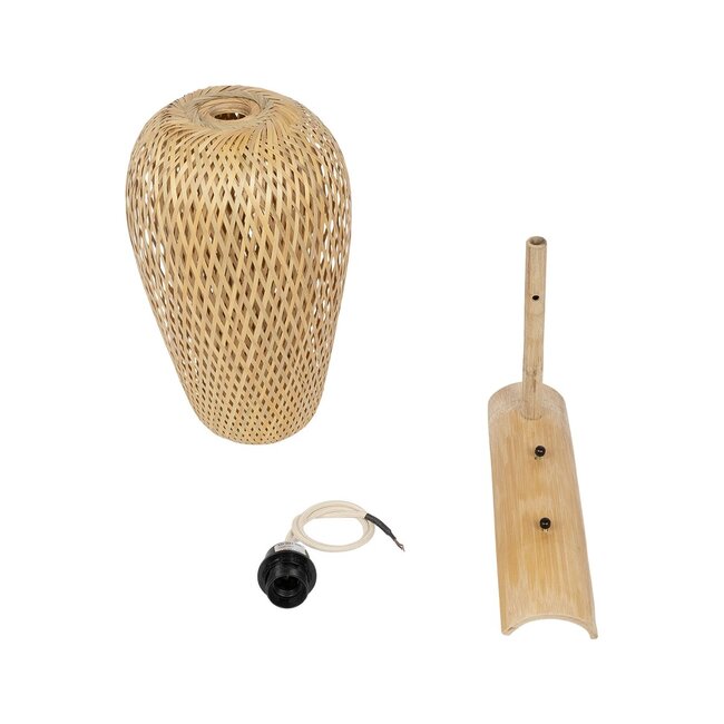 SELVA 01977 Boho Φωτιστικό Τοίχου - Απλίκα με Ντουί 1 x E27 AC 220-240V IP20 - Μπεζ - Μ24 x Π32 x Υ56cm - 8