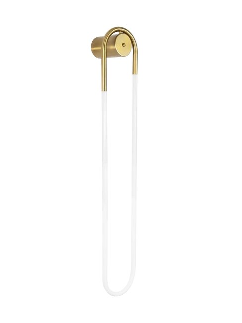 kelvo® LYRA KLV-101-0504 Φωτιστικό Τοίχου / Απλίκα LED 36W 3600lm 360° AC 220-240V IP20 Ρυθμιζόμενο Λευκό CCT με Διακόπτη στο Driver 2700K/4500K/6000K Triac Dimmable - Lumileds SMD Chip & ENEC/TÜV Driver - Σατινέ Χρυσό Βούρτσας - Μ20 x Π16 x Υ120cm - 5 Χρόνια Εγγύηση - 4
