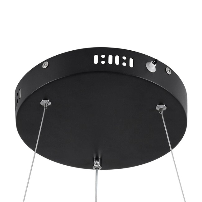 kelvo® VENOM KLV-101-0190 Κρεμαστό Φωτιστικό Οροφής LED 67W 6700lm 120° AC 220-240V IP20 Ρυθμιζόμενο Λευκό CCT με Χειριστήριο από 2700K έως 6000K Dimmable - Lumileds SMD Chip - Μαύρο Ματ - Μ80 x Π80 x Υ6.5cm - 3 Χρόνια Εγγύηση - 7