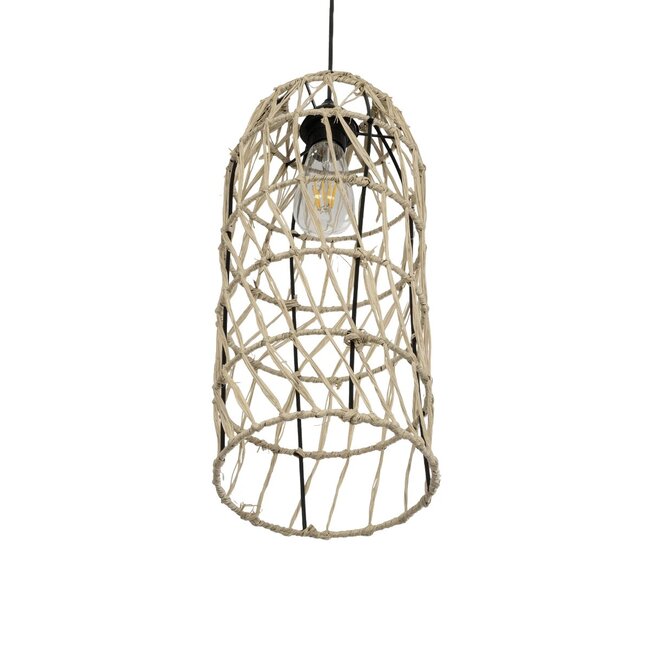 NETI 205-0024 Boho Κρεμαστό Φωτιστικό Οροφής με Ντουί 1 x E27 AC 220-240V IP20 - Μπεζ - M20 x Π20 x Υ49cm - 6