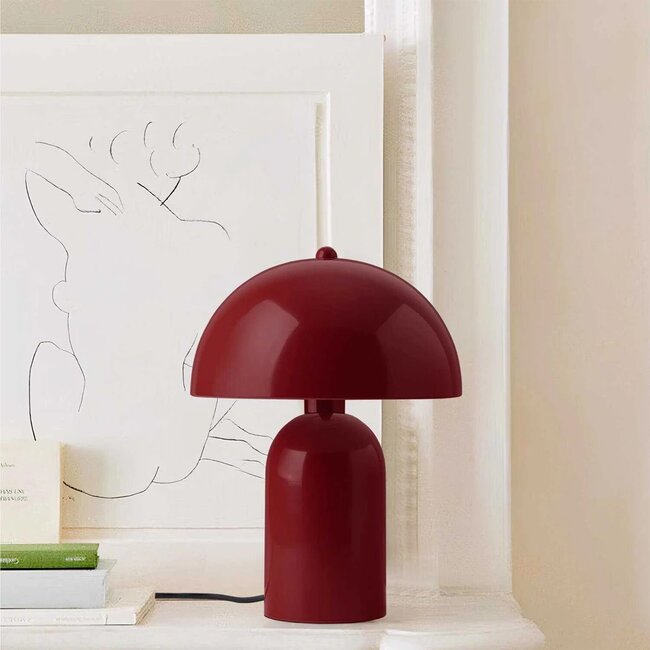 GASCO 204-0148 Μοντέρνο Eπιτραπέζιο Φωτιστικό Μονόφωτο 1 x E27 IP20 Κόκκινο Μέταλλο - Μ25 x Π25 x Υ35cm