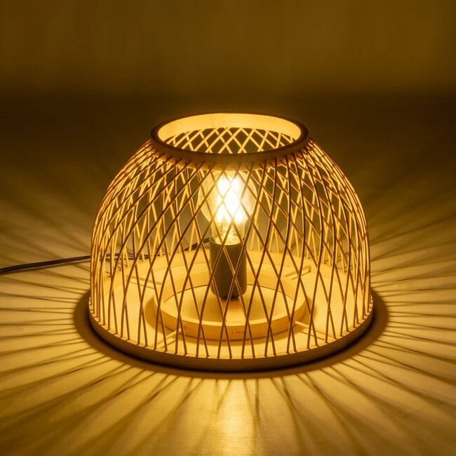 NOMAD 01998 Boho Επιτραπέζιο Φωτιστικό Πορτατίφ με Ντουί 1 x E27 AC 220-240V IP20 - Μπεζ - Μ30 x Π30 x Υ30cm - 2