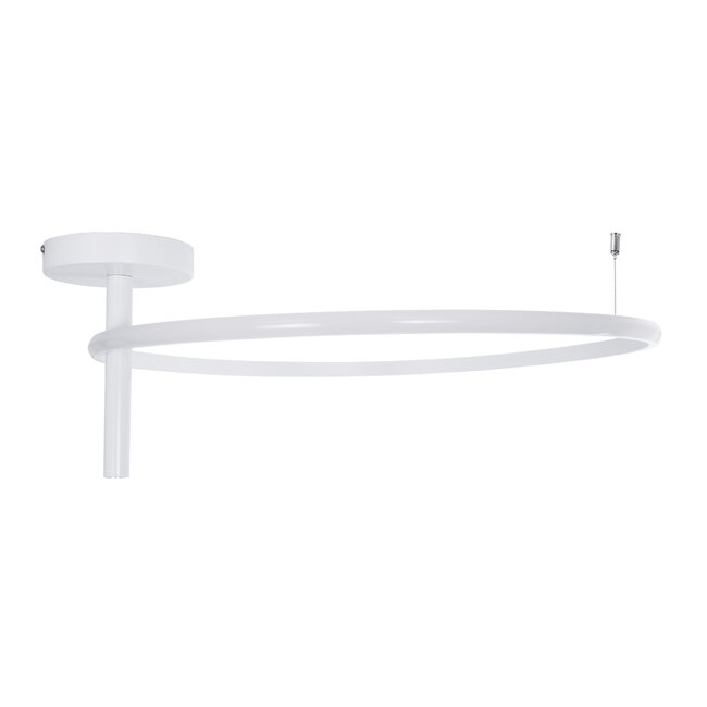 VERONA 61224 Φωτιστικό Οροφής Δαχτυλίδι-Κύκλος LED CCT 36W 4032lm 360° AC 220-240V - Εναλλαγή Φωτισμού μέσω Διακόπτη On/Off All In One Ψυχρό 6000k+Φυσικό 4500k+Θερμό 2700K Φ60 x Υ23cm - Λευκό