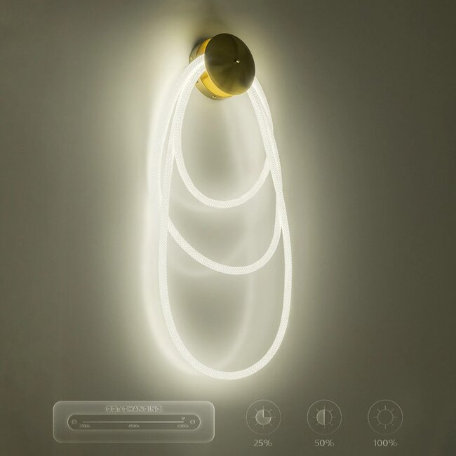 kelvoGLOW 61677 Μοντέρνο Φωτιστικό Τοίχου - Απλίκα LED 60W 6000lm 360° AC 220-240V IP20 Ρυθμιζόμενο Λευκό CCT με Χειριστήριο από 2700K έως 6000K Dimmable - Lumileds SMD Chip - Χρυσό Πλατίνα & Λευκό Νήμα - Μ40 x Π15 x Υ110cm - 3 Χρόνια Εγγύηση - 14 kelvoGLOW 61677 Μοντέρνο Φωτιστικό Τοίχου - Απλίκα LED 60W 6000lm 360° AC 220-240V IP20 Ρυθμιζόμενο Λευκό CCT με Χειριστήριο από 2700K έως 6000K Dimmable - Lumileds SMD Chip - Χρυσό Πλατίνα & Λευκό Νήμα - Μ40 x Π15 x Υ110cm - 3 Χρόνια Εγγύηση - 14