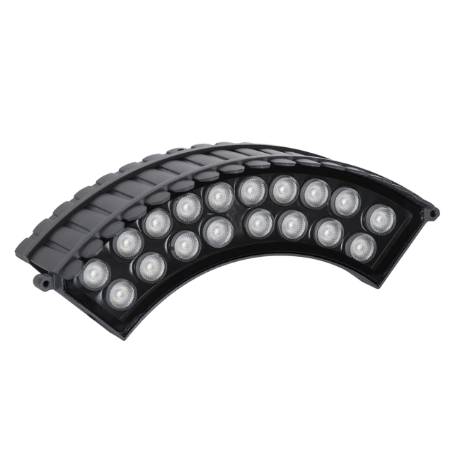 TREELIGHT-JINA 90695 Κυρτή Μπάρα Φωτισμού Wall Washer με Αντιθαμβωτική Γρίλια Ειδική για Φυτά - Δέντρα LED 18W 1530lm 10° DC 24V Αδιάβροχο IP67 L29 x W11 x H10.5cm RGBW DMX512 - Γκρι Ανθρακί - 3 Years Warranty - 3