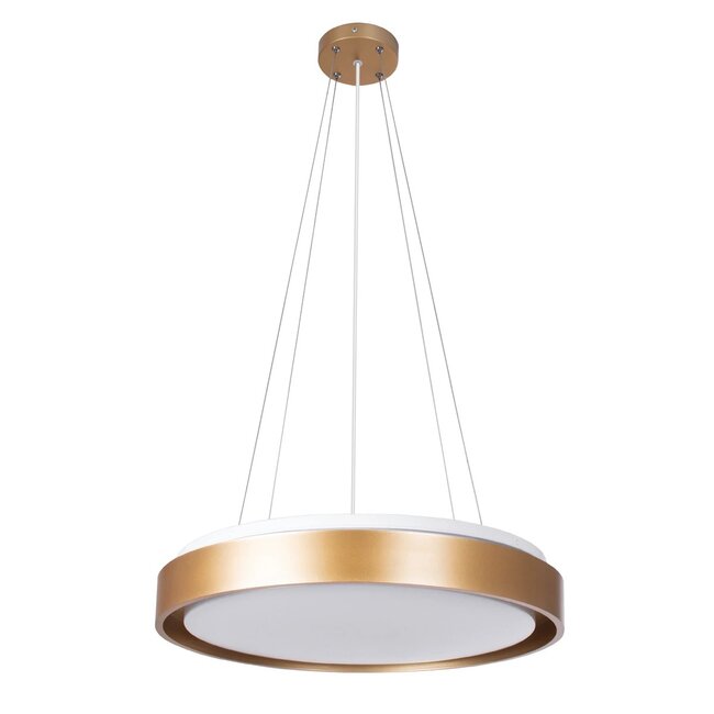 kelvo® BARCHETTA KLV-101-0268 Κρεμαστό Φωτιστικό Οροφής LED 72W 7200lm 120° AC 220-240V IP20 Ρυθμιζόμενο Λευκό CCT με Χειριστήριο από 2700K έως 6000K Dimmable - Lumileds SMD Chip - Σαμπανιζέ Χρυσό Ματ - Μ48 x Π48 x Υ8.2cm - 3 Χρόνια Εγγύηση - 4