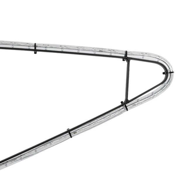 XMAS-STAR-SMALL Χριστουγεννιάτικο Διακοσμητικό Φωτιστικό LED 15,6W 624lm 360° AC 220-240V Αδιάβροχο IP65 Θερμό Λευκό 2700K   - Μαύρο & Διάφανο - M97 x Π25 x Υ107cm - 2 Χρόνια Εγγύηση