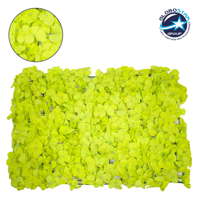 78324 Συνθετικό Πάνελ Λουλουδιών - Κάθετος Κήπος Άγρια Ορτανσία Λαχανί Μ60 x Υ40 x Π5cm