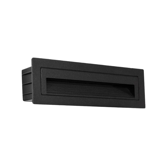kelvo® STEPART KLV-101-0086 Μοντέρνο Χωνευτό Φωτιστικό Σκαλοπατιού - Διαδρόμου LED 6W 750lm 45° AC 220-240V Αδιάβροχο IP65 Θερμό Λευκό 2700K - Lumileds SMD Chip & TÜV SÜD Driver - Μαύρο Ματ - Μ21 x Π5.5 x Υ6.5cm / Q20.3 x 5.6cm - 5 Χρόνια Εγγύηση