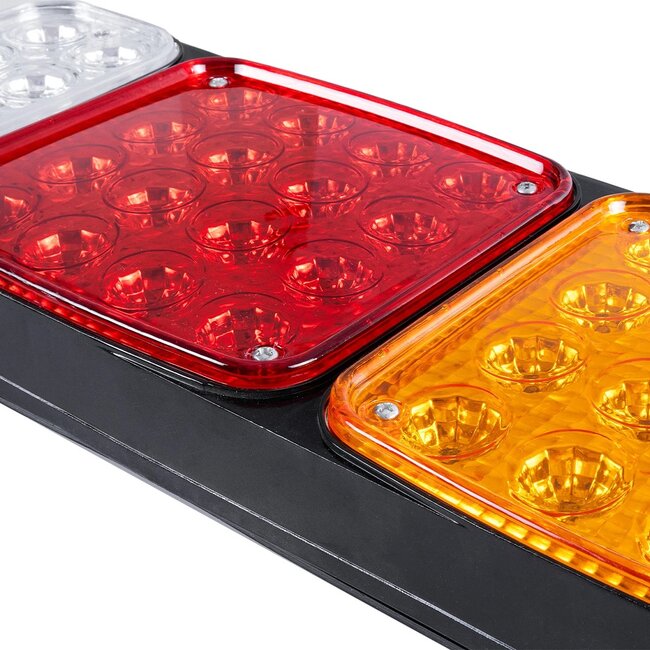TAILIGHT 999-0259 Πίσω Φανάρι Οχημάτων LED 9W 360lm 180° DC 24V Αδιάβροχο IP66 Πορτοκαλί & Κόκκινο & Ψυχρό Λευκό 6000K - Μ42 x Π4.3 x Υ15.4cm - Πακέτο 2 Τεμαχίων - 1 Χρόνο Εγγύηση - 5