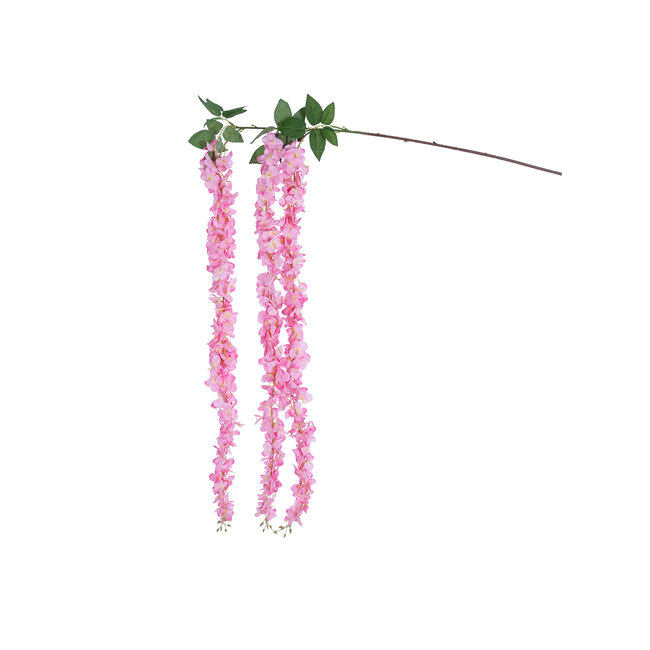 Artificial Garden PINK WISTERIA FLOWER BRANCH 21518 Τεχνητό Διακοσμητικό κλαδί Βιστέρια Ροζ Φ45 x Υ120cm